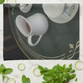 Cafe de Flore, Parijs, Frankrijk - Cafe Viennois Theedoek (Gevouwen)