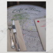Cafe de Flore, Parijs, Frankrijk - Plaatsing, Menu (Voorkant)