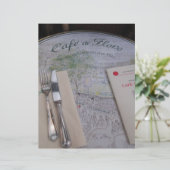 Cafe de Flore, Parijs, Frankrijk - Plaatsing, Menu (Staand voorkant)