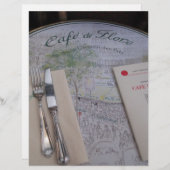 Cafe de Flore, Parijs, Frankrijk - Plaatsing, Menu (Voorkant / Achterkant)