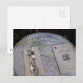 Cafe de Flore, Parijs, Frankrijk - Plaatsing, Menu (Voorkant / Achterkant)