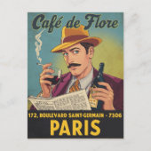 Café de Flore: Parijse elegantie Briefkaart (Voorkant)