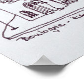 Cafe De La Mairie | Boulogne-Sur-Mer, Frankrijk Poster (Hoek)