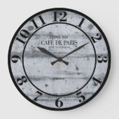 Cafe de Paris France Simulate Wood Plank Grote Klok (Voorkant)