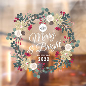 Cafe-decals, Merry en bright  Raamsticker (Vel 2)