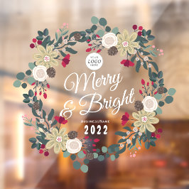 Cafe-decals, Merry en bright  Raamsticker