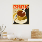 Cafe Deco Espresso Poster (Keuken)