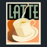 Cafe Deco Latte Poster<br><div class="desc">Een stijlvol collectie van koffiebont met een kunstdecothema. In het dagenkunstdeco beïnvloedde alles van architectuur tot films,  maar het ziet er vandaag nog steeds zo goed uit als toen.</div>