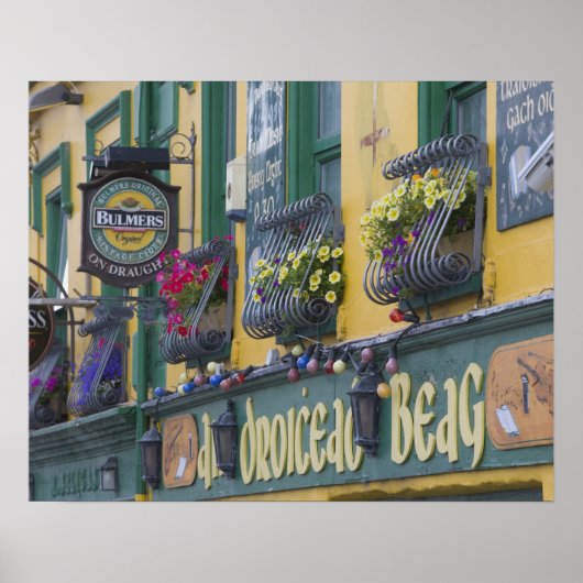 Café, Dingle, Dingle-schiereiland, County Kerry, Poster (Voorkant)