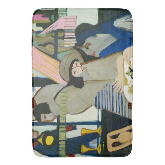 Cafe door Ernst Ludwig Kirchner Badmat (Voorkant Verticaal)