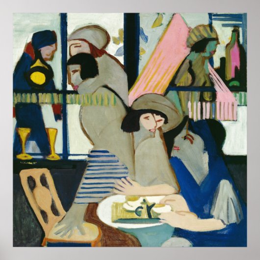 Café door Ernst Ludwig Kirchner Poster (Voorkant)