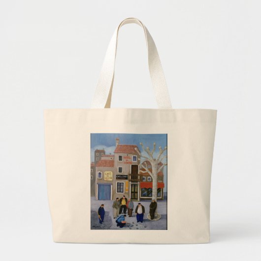 Cafe du Centre Grote Tote Bag (Voorkant)