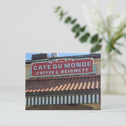 Cafe Du Monde Beignet Briefkaart (Staand voorkant)