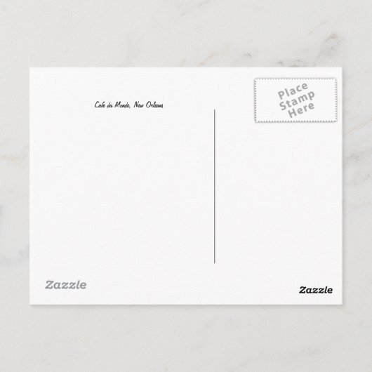 Cafe Du Monde New Orleans, Briefkaart (Achterkant)