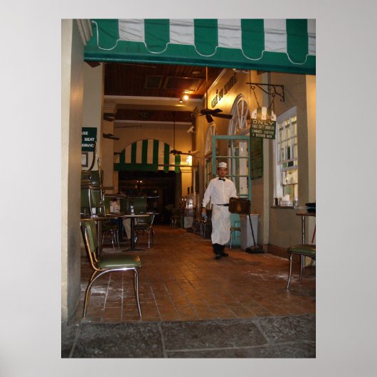 Cafe Du Monde New Orleans Side walk Cafe Coffee Poster (Voorkant)