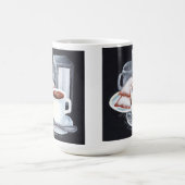 Cafe du Monde over zwarte witte Mok (Center)