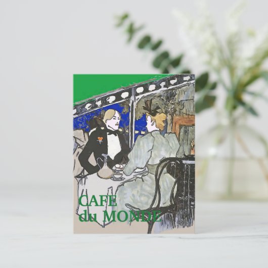 Cafe Du Monde  Style Briefkaart (Staand voorkant)