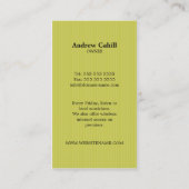 Cafe en Coffee House Visitekaartje (Achterkant)