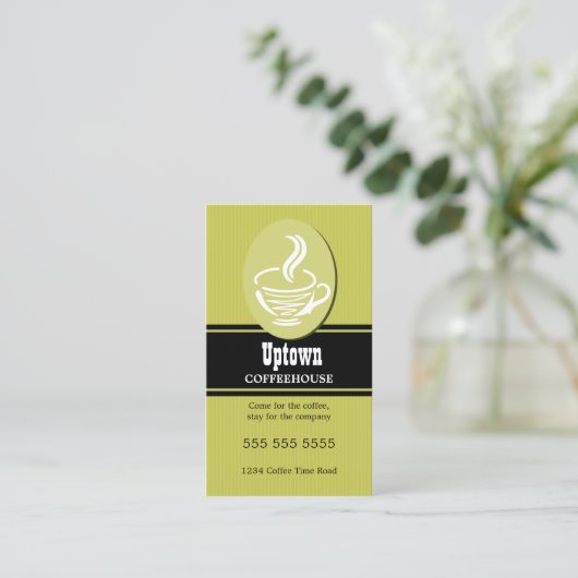 Cafe en Coffee House Visitekaartje (Staand voorkant)