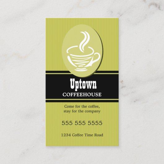Cafe en Coffee House Visitekaartje (Voorkant)