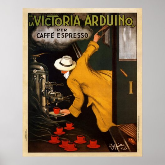 Cafe Express Vintage Poster (Voorkant)