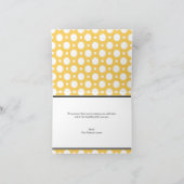 Cafe Geel Gevarieerde Stippen Bedankkaart (Binnen)