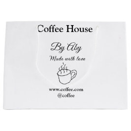 Café gemaakt met liefde voeg tekst website socia groot cadeauzakje