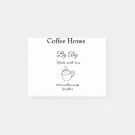 Café gemaakt met liefde voeg tekst website socia t post-it® notes