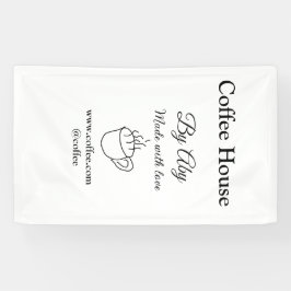 Café gemaakt met liefde voeg tekst website socia t spandoek