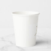 Cafe Gold Script Zwarte Mok Papieren Bekers (Rechts)