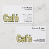 Cafe Gold-symbool/Logo Visitekaartje (Voorkant / Achterkant)