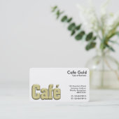 Cafe Gold-symbool/Logo Visitekaartje (Staand voorkant)