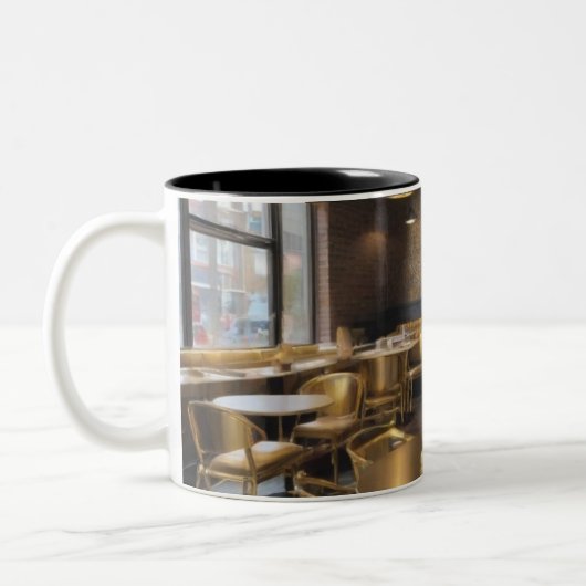 café golde tweekleurige koffiemok (Links)