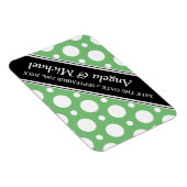 Cafe Green Assorted Polka Dots Save the Date Magneet (Rechterzijde)