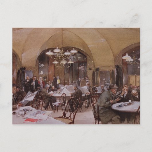 Cafe Griensteidl, Wenen, 1890 Briefkaart (Voorkant)