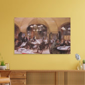 Cafe Griensteidl, Wenen, 1890 Canvas Afdruk (Insitu (Woonkamer))