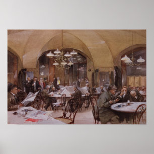 Cafe Griensteidl, Wenen, 1890 Poster