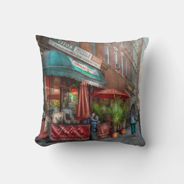 Cafe - Hoboken, NJ - Vito's Italiaanse Deli Kussen (Voorkant)