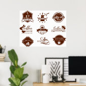 Café Huis Label Bordjes Poster (Thuiskantoor)