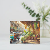 Café in Bangkok, Thailand Briefkaart (Staand voorkant)