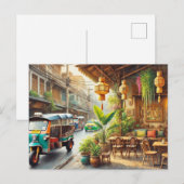 Café in Bangkok, Thailand Briefkaart (Voorkant / Achterkant)