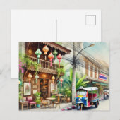 Café in Bangkok, Thailand Briefkaart (Voorkant / Achterkant)