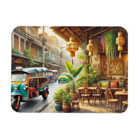 Café in Bangkok, Thailand Magneet (Horizontaal)
