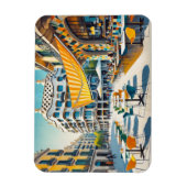 Café in Barcelona Spanje Magneet (Verticaal)