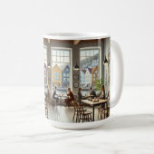 Café in Bergen Noorwegen Koffiemok (Voorkant rechts)