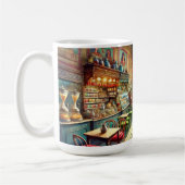 Café in Caïro Egypte Waterverf schilderij Koffiemok (Links)