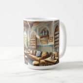 Café in Casablanca Marokko Waterverf Schilderen Koffiemok (Voorkant rechts)