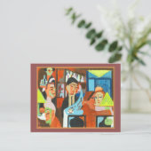 Cafe in Davos door Ernst Ludwig Kirchner Briefkaart (Staand voorkant)