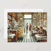 Café in de Mok van Rome Briefkaart (Voorkant / Achterkant)