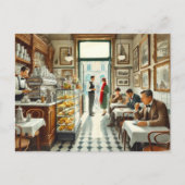 Café in de Mok van Rome Briefkaart (Voorkant)